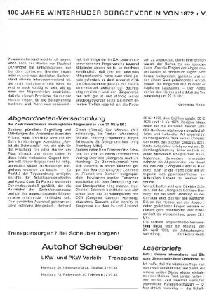 Abgeordneten-Versammlung ... vom 27. März 1972