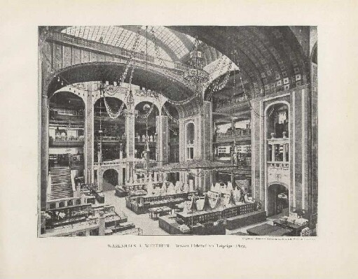 Warenhaus A. Wertheim. Grosser Lichthof am Leipziger Platz