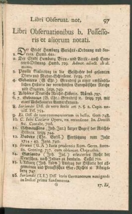 Libri Observationibus b. Possessoris et aliorum notati