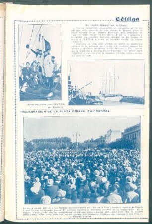 [Fotografía de la] Inauguración de la Plaza España, en Córdoba