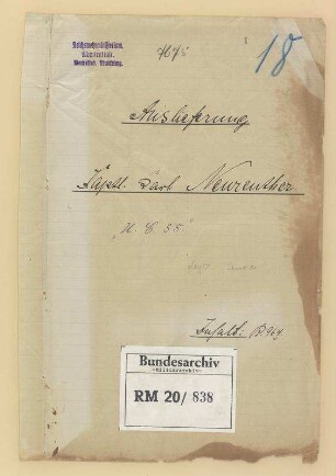 Fall Kapitänleutnant Karl Neureuther: Bd. 1