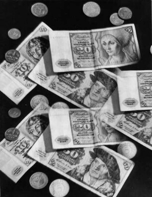 Deutsche Mark. Geldscheine und Münzen