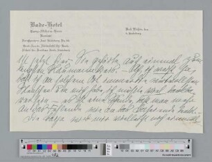Brief an Alice Bensheimer