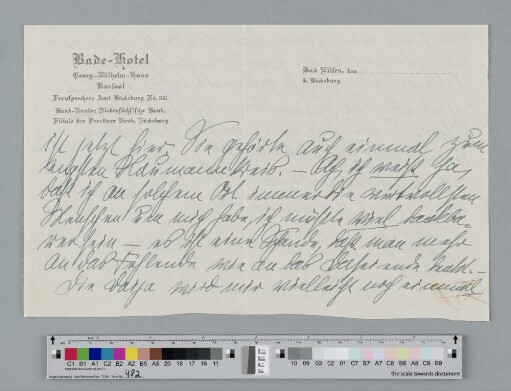 Brief an Alice Bensheimer