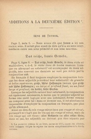 Additions à la deuxième édition