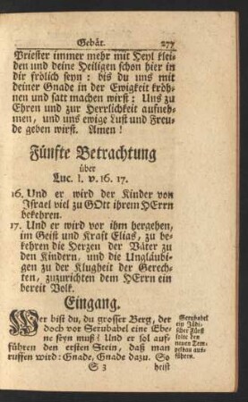 Fünfte Betrachtung
