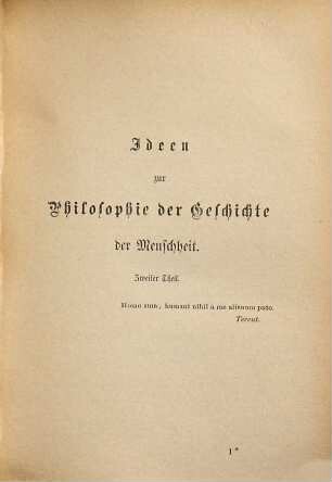 Herders Werke, 10 : Ideen zur Philosophie der Geschichte der Menschheit ; 2