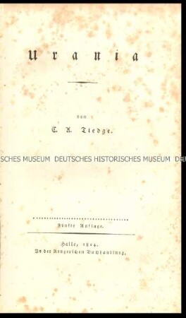 Urania von Christoph August Tiedge
