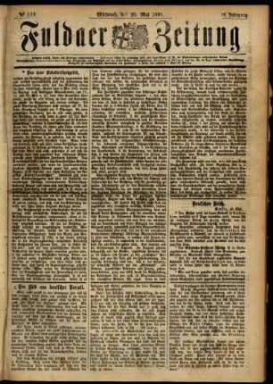 Ausgabe vom Mittwoch, den 20. Mai 1891.