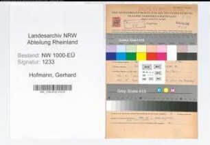 Entnazifizierung Gerhard Hofmann, geb. 23.08.1899 (Chemiker)
