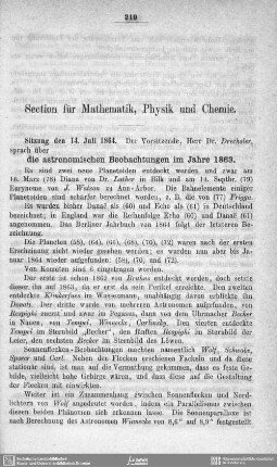 Section für Mathematik, Physik und Chemie