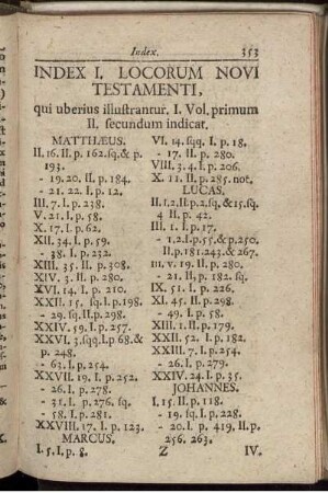 Index I. Locorum Novi Testamenti ...
