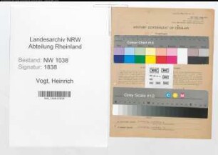 Entnazifizierung Heinrich Vogt , geb. 30.11.1902 (Kaufmaennischer Angestellter)