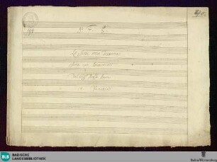 Siroe re di Persia. Excerpts - Mus. Hs. 194 : A, vl (2), vla, bc