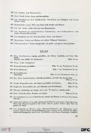 Glas (Nr. 291-317)