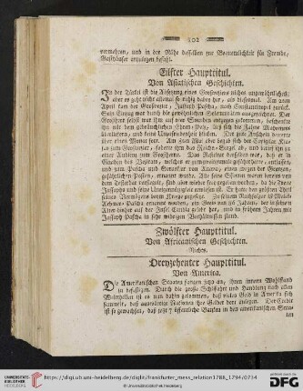 Eilfter Haupttitul: Von Asiatischen Geschichten