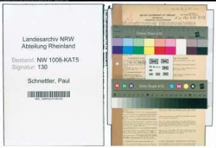 Entnazifizierung Paul Schnettler , geb. 04.03.1894 (Kaufmann)