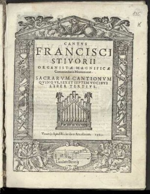 Francesco Stivori: Sacrarum cantionum quinque, sex et septem vocibus liber tertius ...