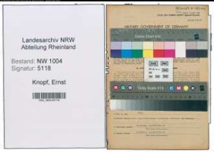 Entnazifizierung Ernst Knopf , geb. 19.05.1889 (Gehilfe)