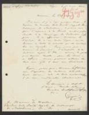 Brief von Jean Louis Geneviève Guyon an Carl Friedrich Philipp von Martius