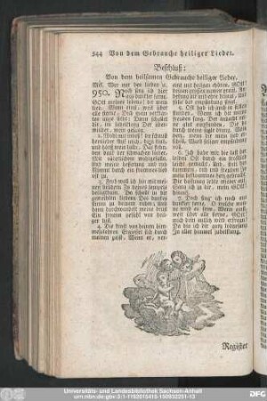 Beschluß: Von dem heilsamen Gebrauche heiliger Lieder.