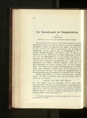 Zur Thermodynamik der Flüssigkeitsketten.