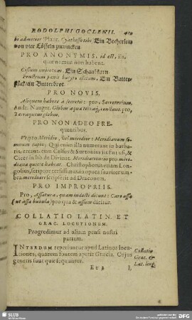 Collatio Latin. Et Graec. Locutionum