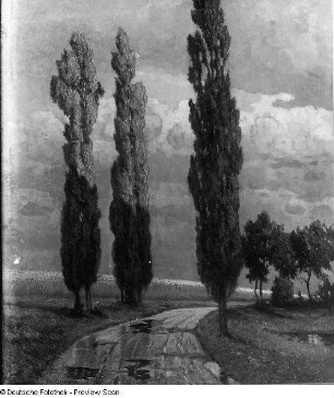 Nach dem Gewitter, Landschaft bei Volkersdorf. Öl, 1941