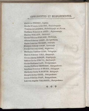Opponentes Et Respondentes.