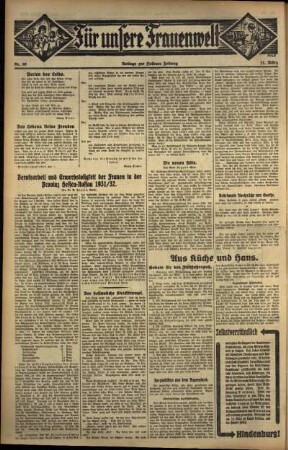 Zweite Ausgabe vom Freitag, den 11. März 1932.
