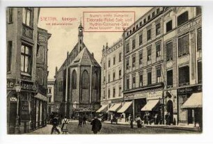 Stettin. Königstr. mit Johanniskirche