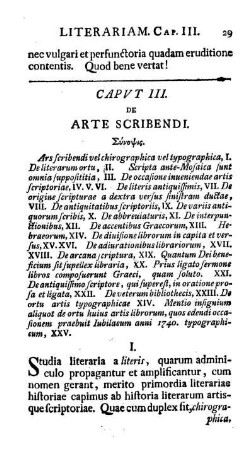 Caput III. De arte scribendi