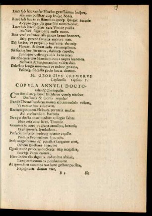 Copula Annuli Doctoralis & Coniugalis.
