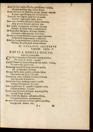 Copula Annuli Doctoralis & Coniugalis.