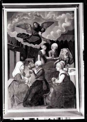 Bergkirche; Nördlicher Seitenflügelaltar, Maria Wochenbett