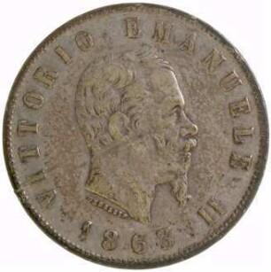 Münze, 2 Lire, 1863