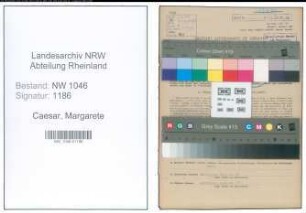 Entnazifizierung Margarete Caesar , geb. 11.06.1921 (Kassenangestellte)