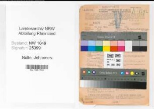 Entnazifizierung Johannes Nolte , geb. 23.05.1909 (Lehrer)