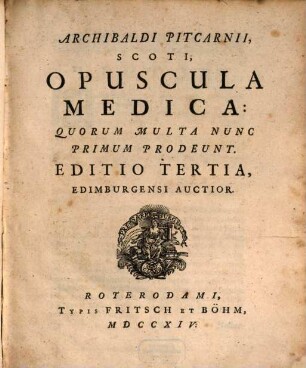 Opuscula medica