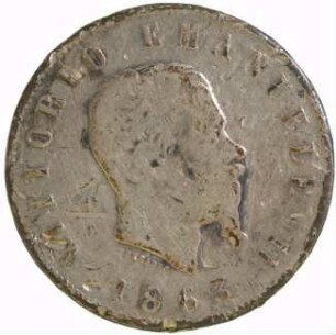 Münze, 2 Lire, 1863