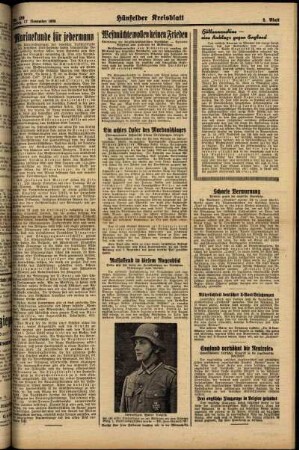 Zweite Ausgabe vom Freitag, den 17. November 1939.