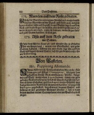 Von Pasteten.
