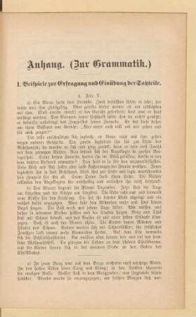 Anhang. (Zur Grammatik.)