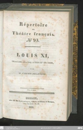 Louis XI : tragédie en cinq actes et en vers