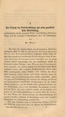 1-137 Das Princip des Protestantismus und deien geschichtliche Entwicklung