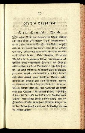 Drittes Hauptstück. Das Deutsche Reich.