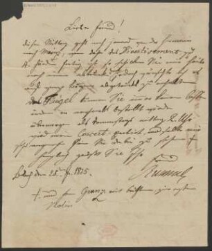 Brief an B. Schott's Söhne : 25.01.1825