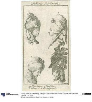 Göttinger Taschenkalender: Berliner Frisuren und Hutmoden