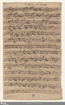 Violino. 1. et Hautb.[ois]
