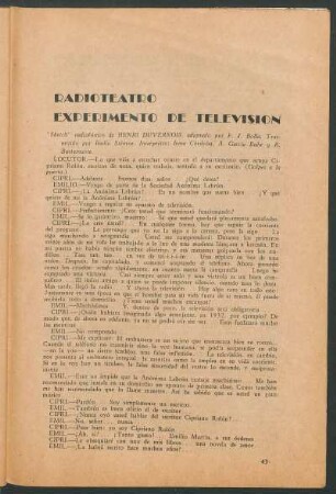 Experimento de televisión